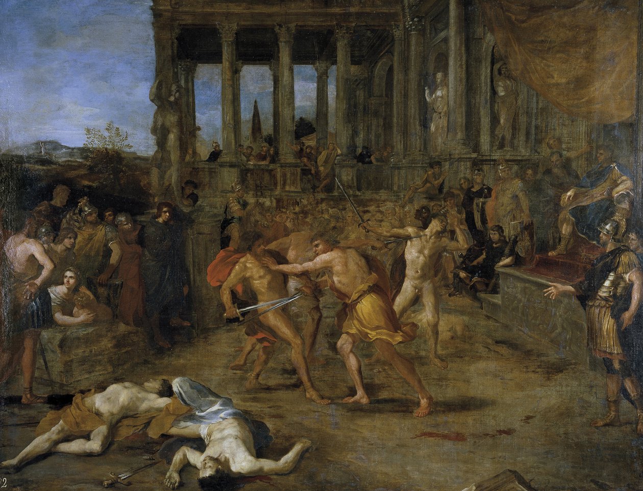 Gladiátorské zápasy od Giovanni Lanfranco