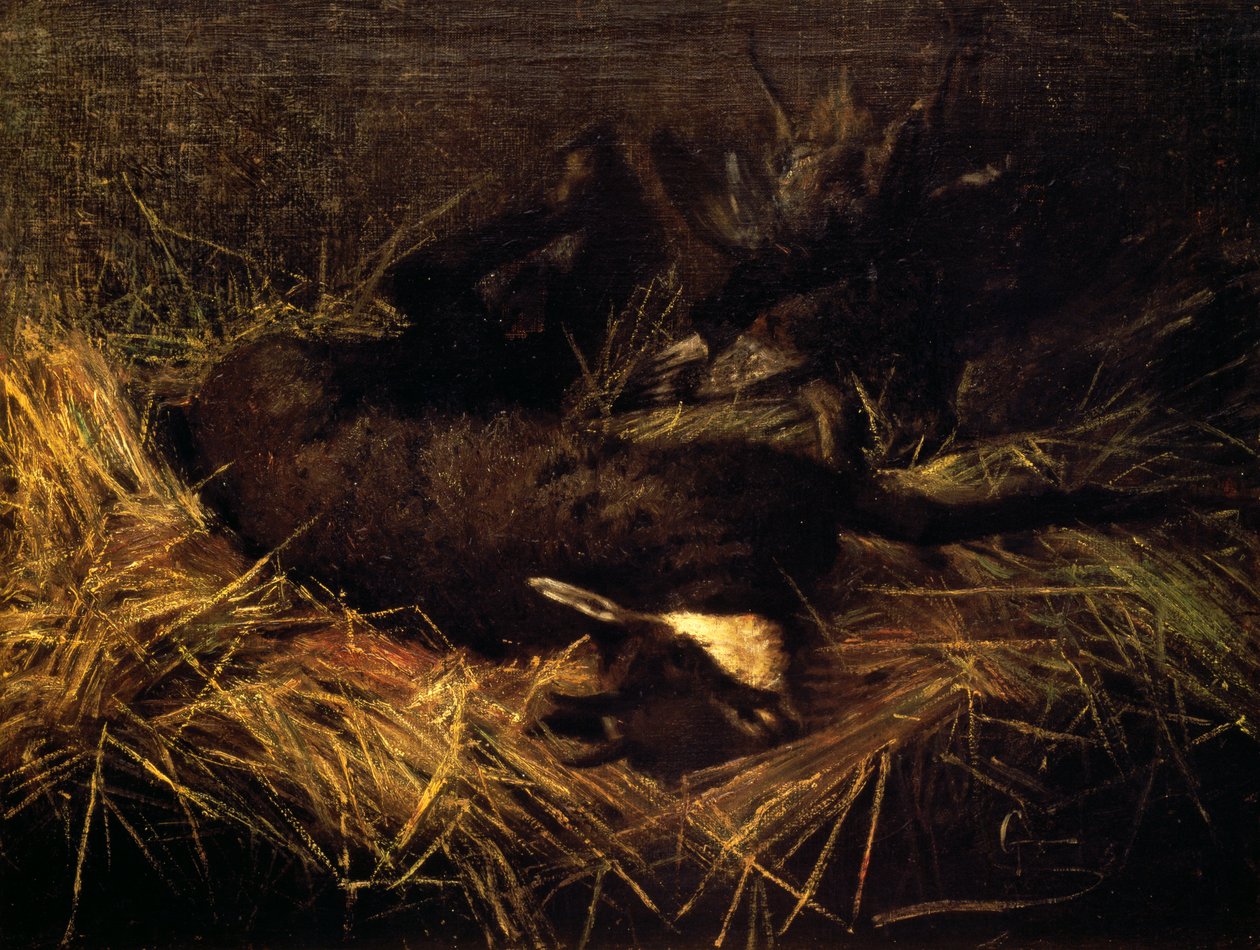 Mrtvý kamzík od Giovanni Segantini