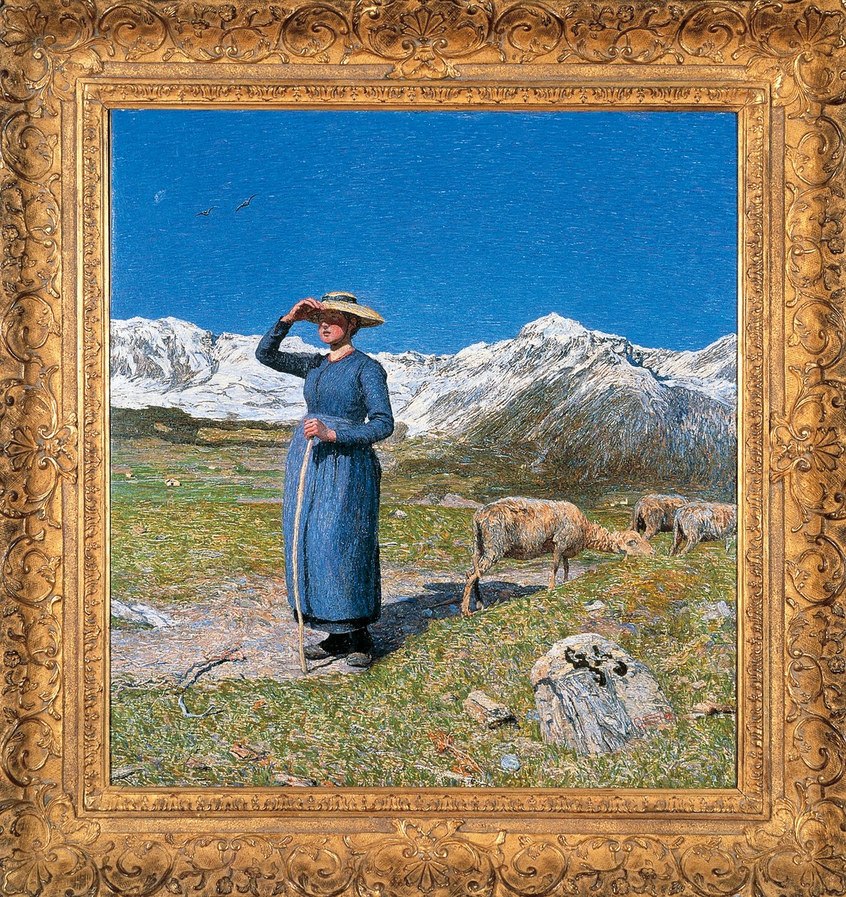 Poledne v Alpách od Giovanni Segantini