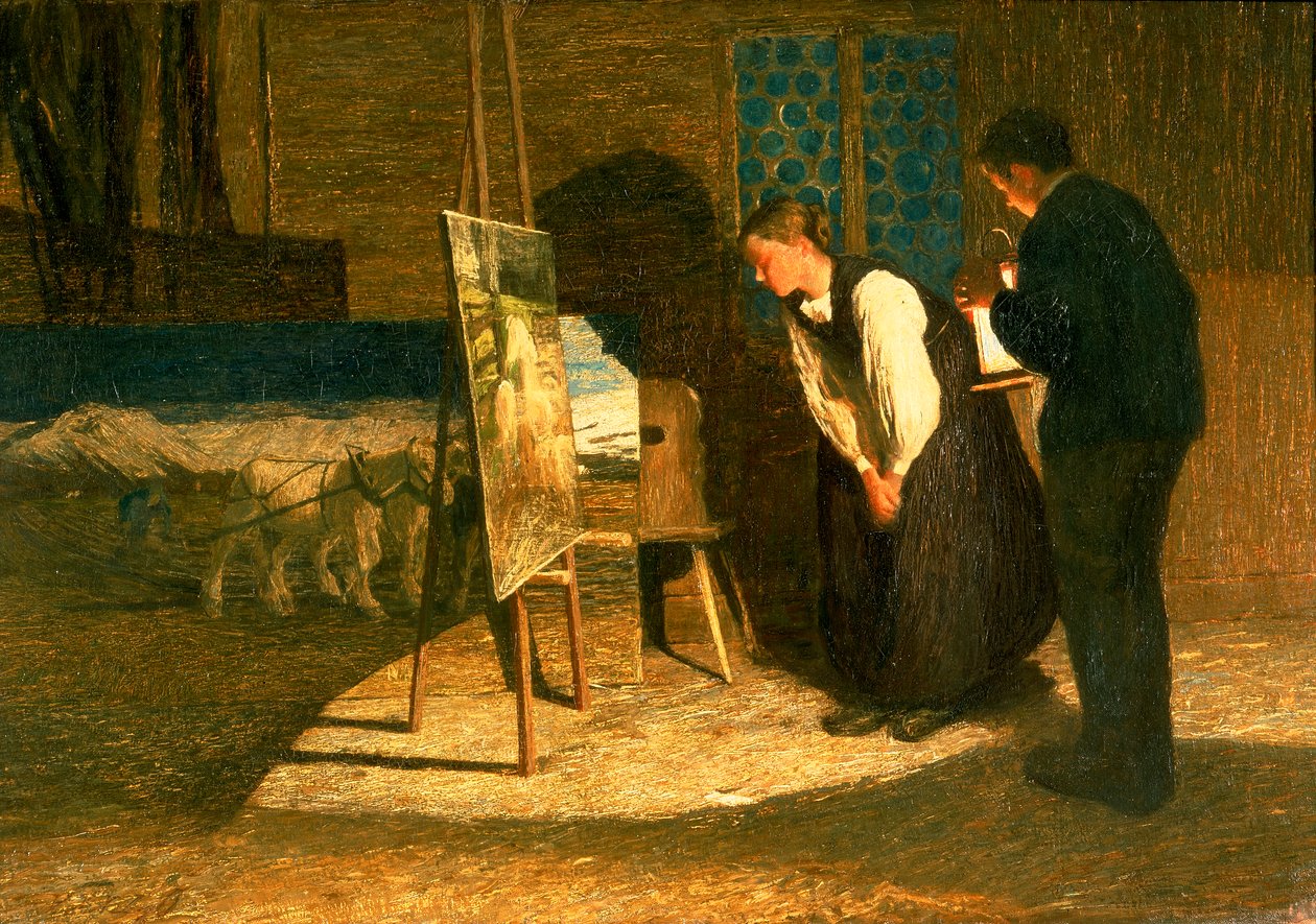 Moje modely (olej na plátně) od Giovanni Segantini