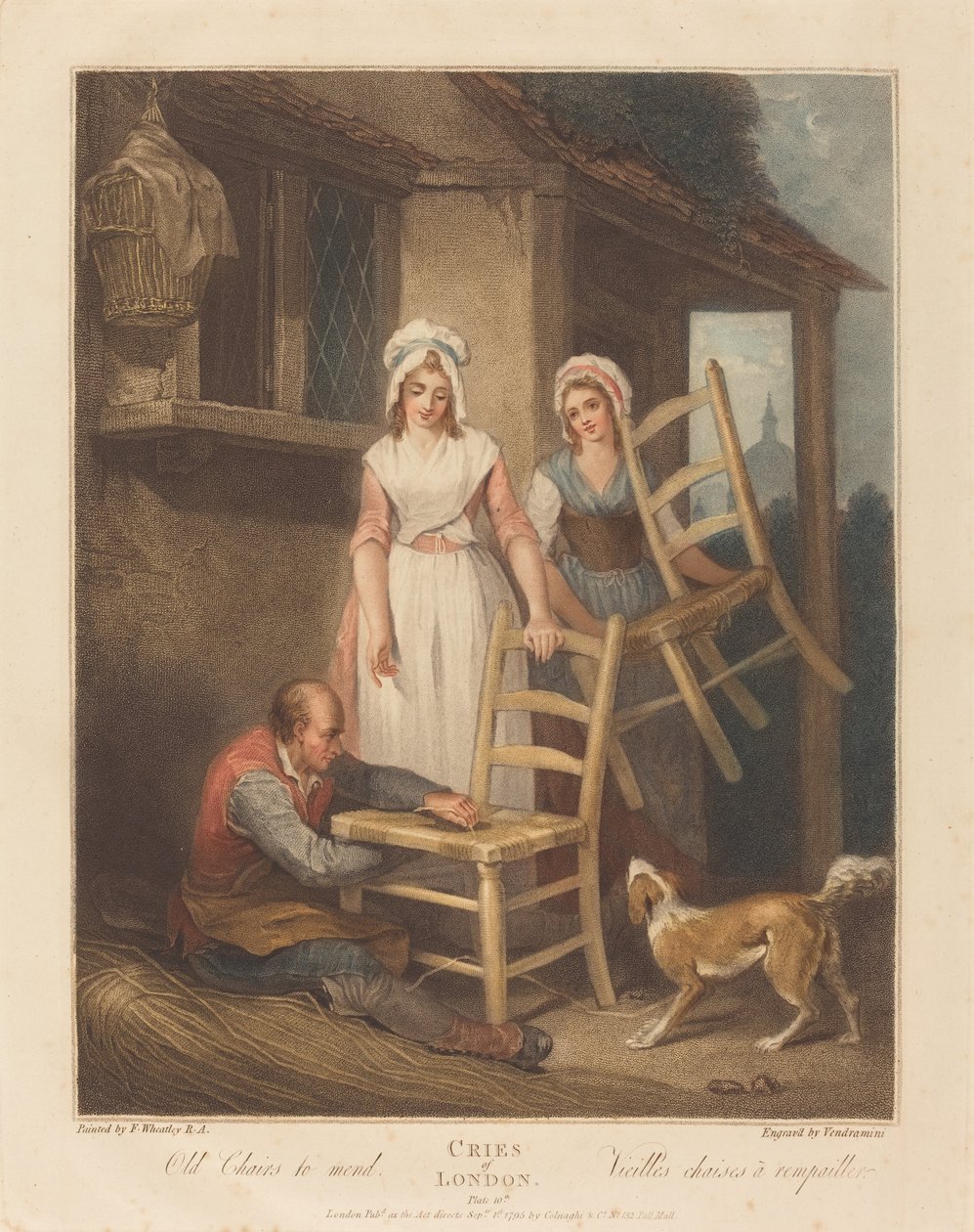 Staré židle opravit od Giovanni Vendramini after Francis Wheatley