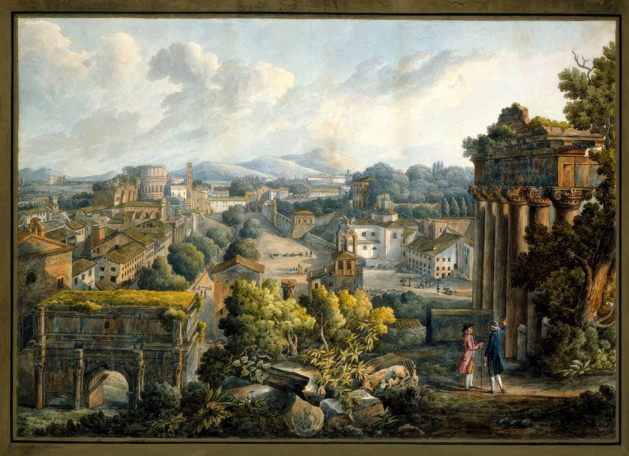 Pohled na Forum Romanum od Giovanni Volpato