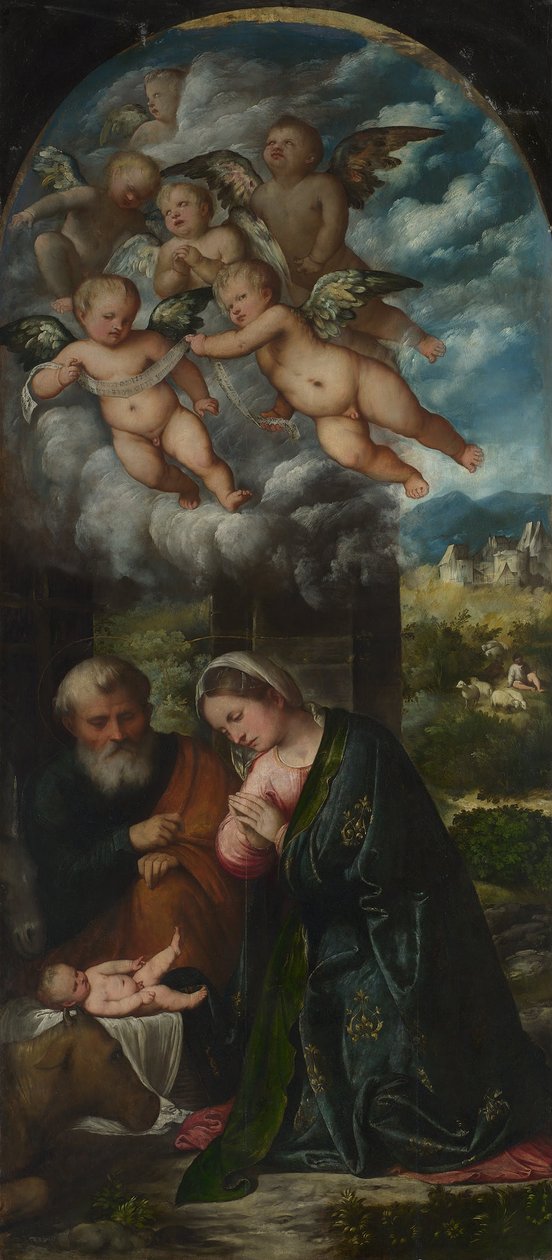 Narození Páně od Girolamo Romanino