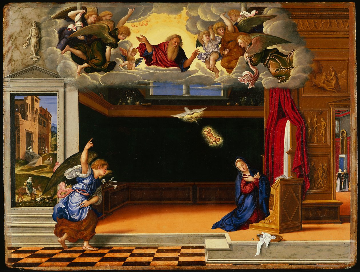 Zvěstování, kolem roku 1540 od Girolamo Da Santa Croce