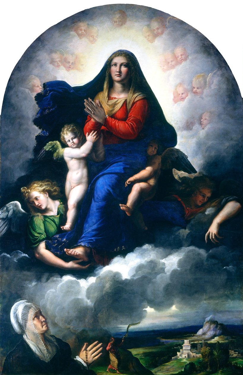 Zjevení Panny od Girolamo da Carpi