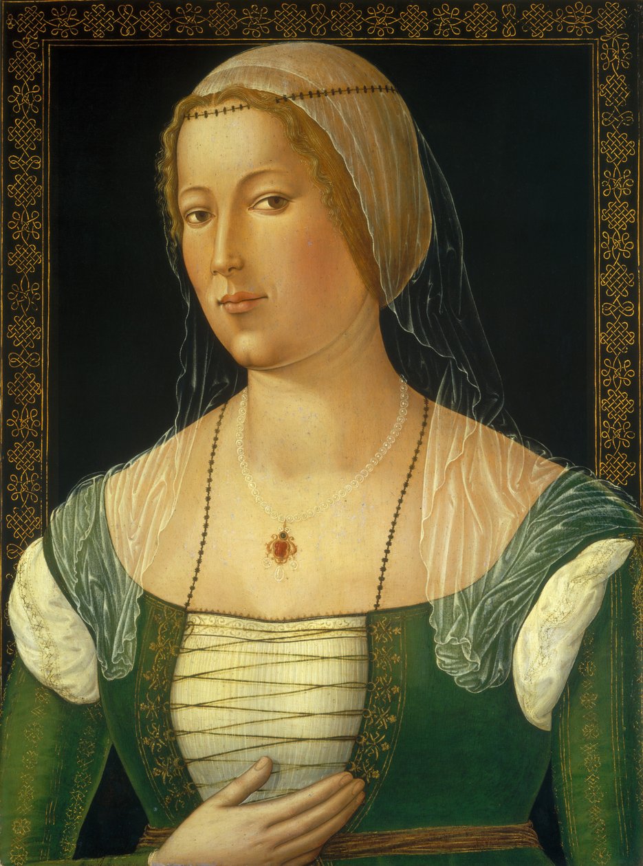 Portrét mladé ženy od Girolamo di Benvenuto
