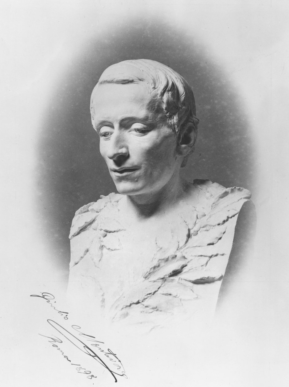 Busta Giacoma Leopardiho, 1895 (mramor) od Giulio Monteverde