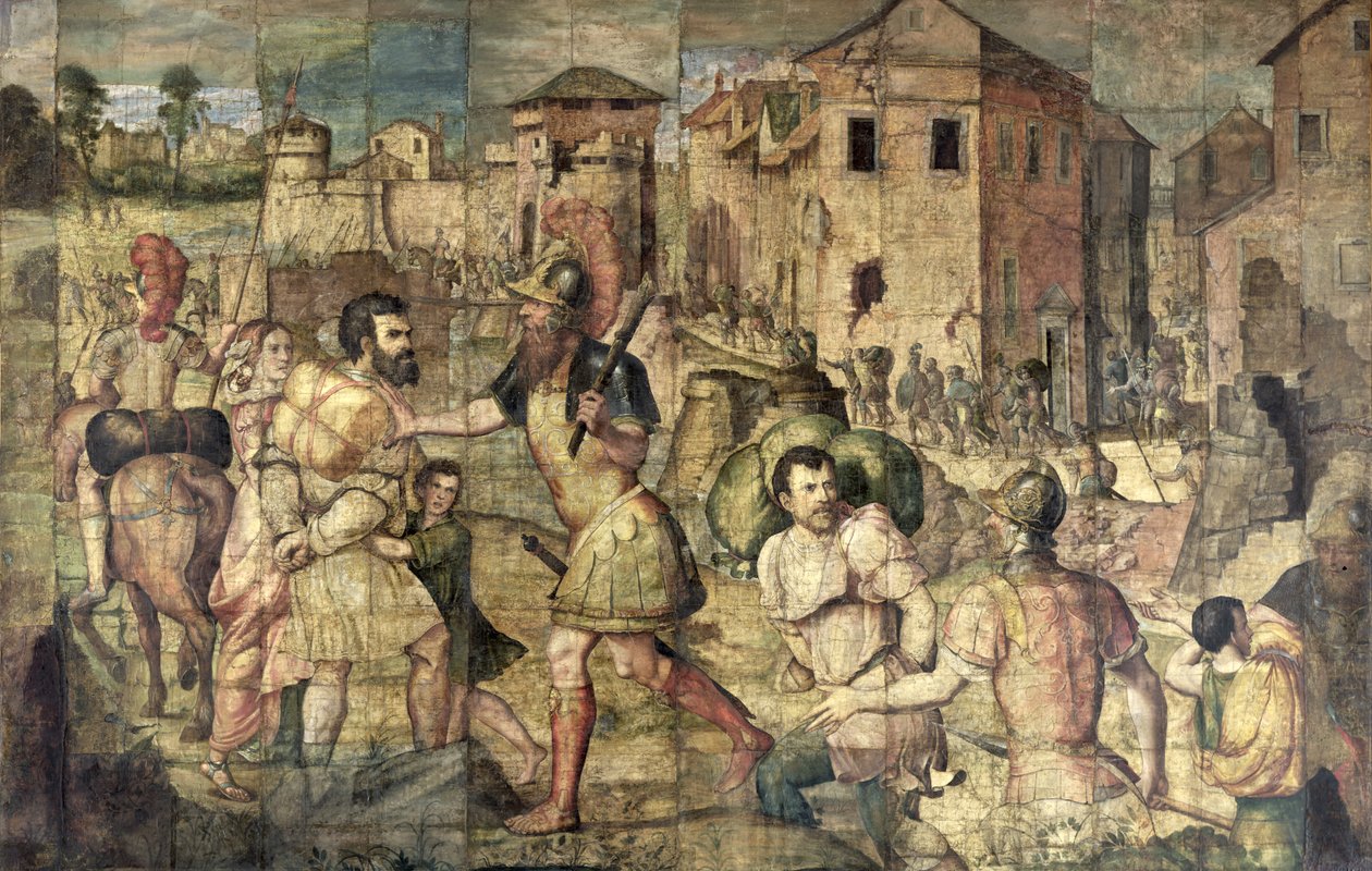 The Prisoners (tempera na papíře) od Giulio Romano