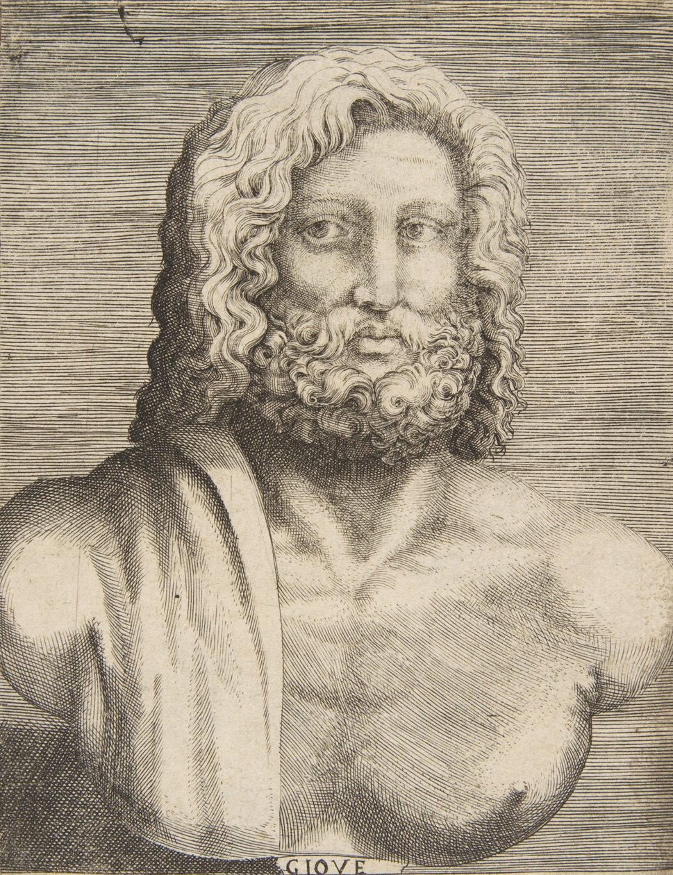 Busta Jupitera, asi 1531-76. od Giulio Bonasone