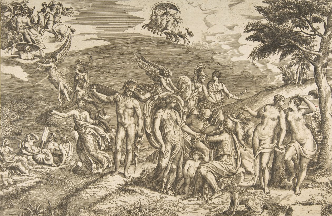 Soud v Paříži, ca. 1550-60. od Giulio Bonasone