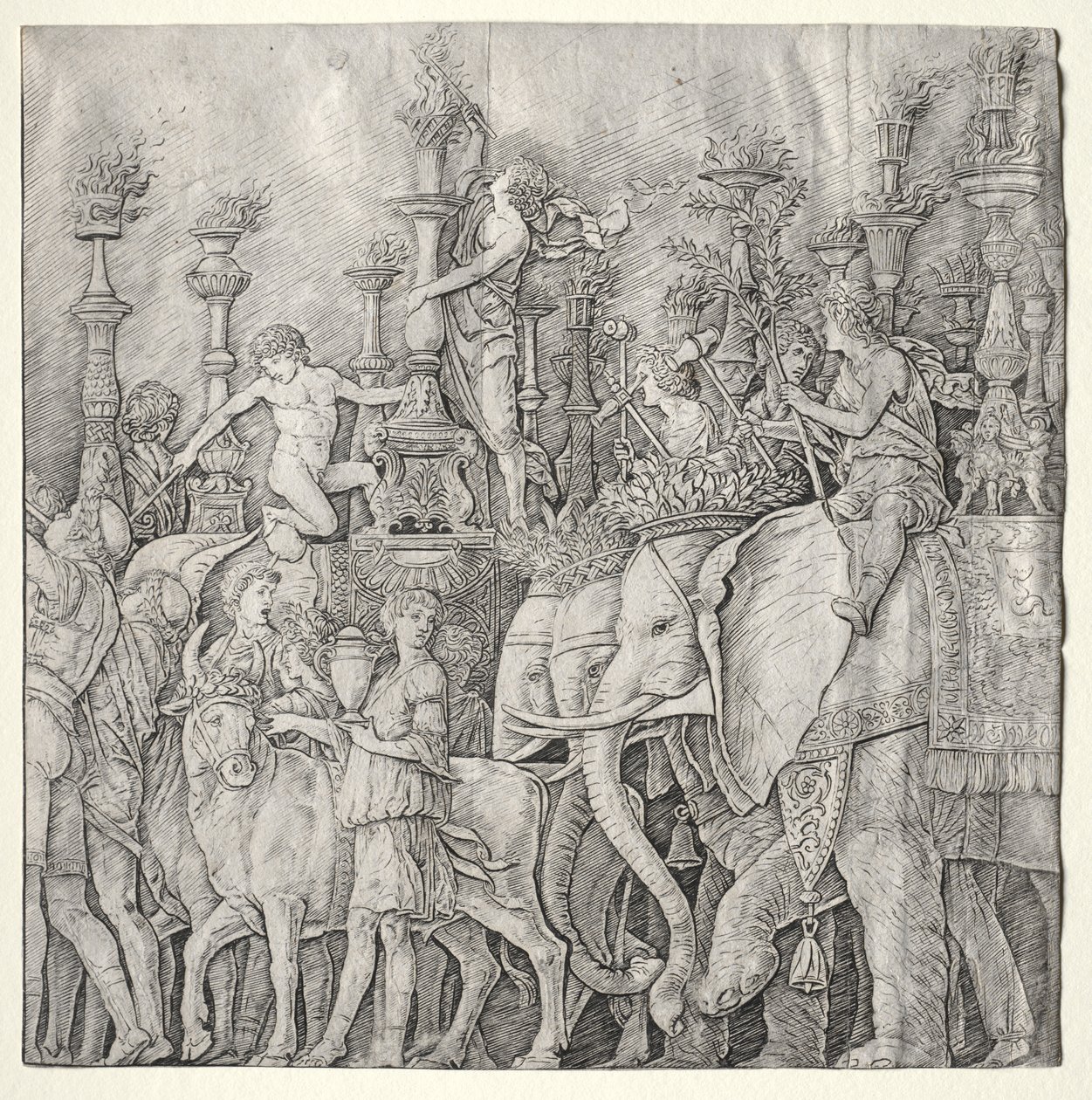 The Triumphs of Caesar: The Elephants od Giulio Campagnola