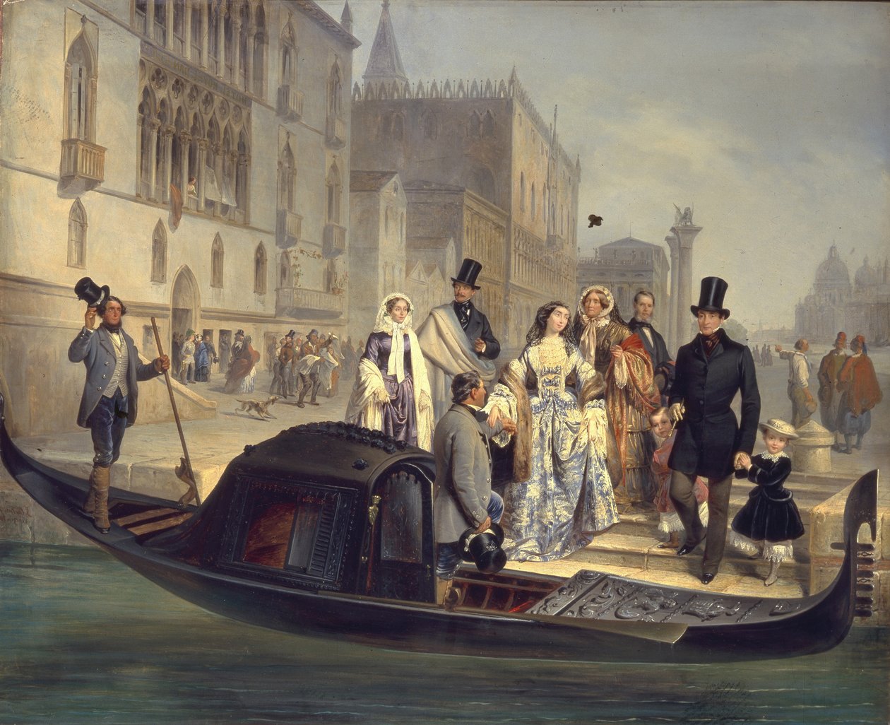 Tolstoy Family v Benátkách, 1855 od Giulio Carlini