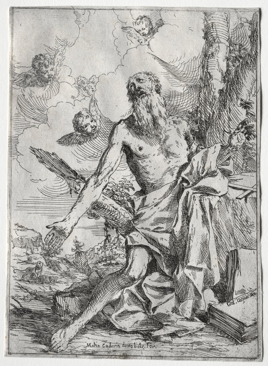 Svatý Jeroným. od Giulio I Carpioni
