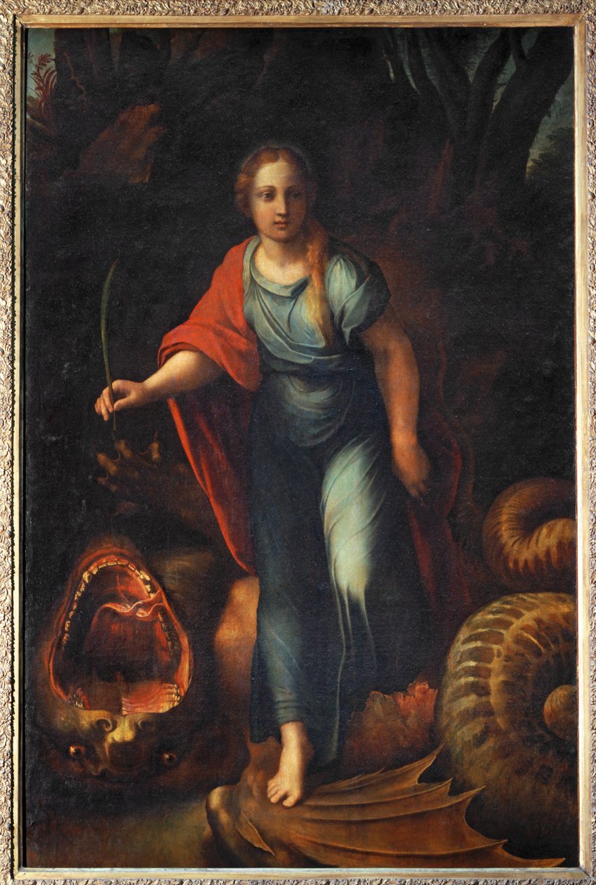 Sainte Marguerite - Svatá Markéta... od Giulio Romano