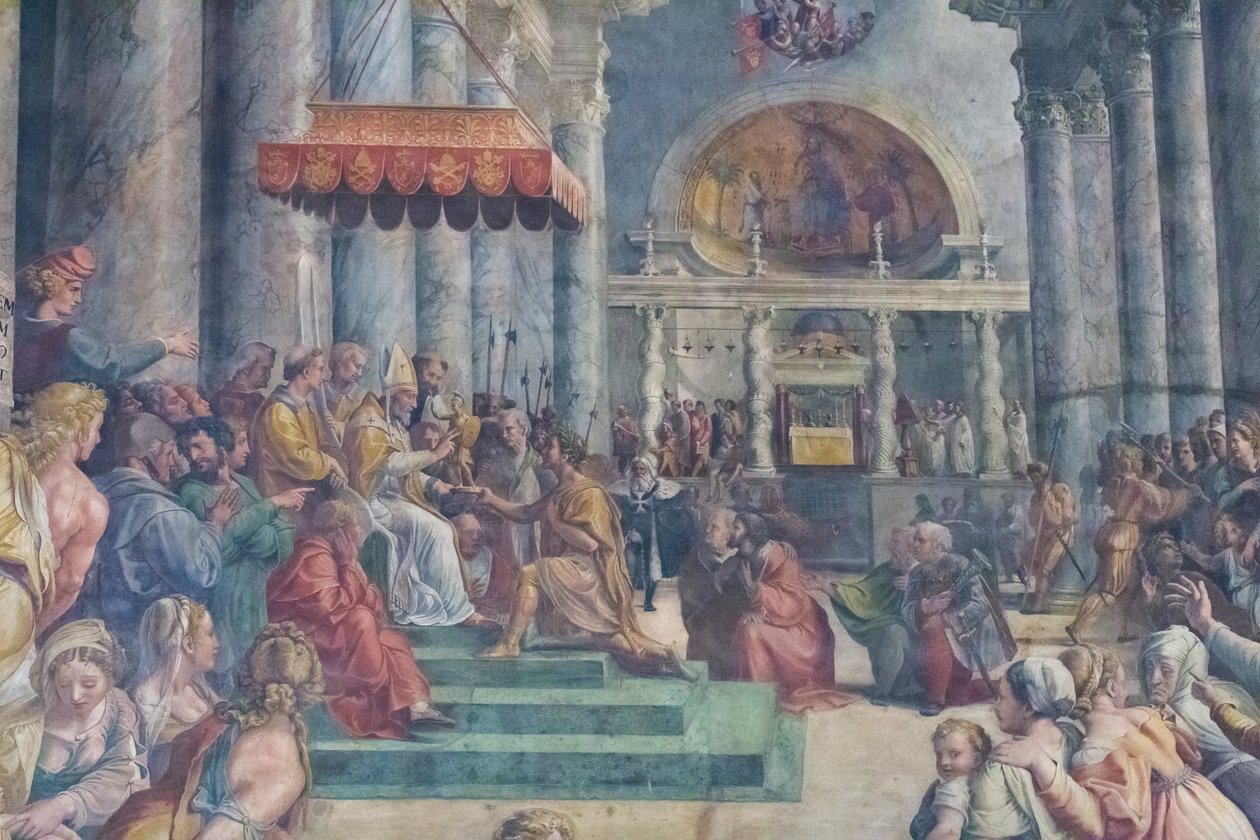 Darování Říma, detail od Giulio Romano