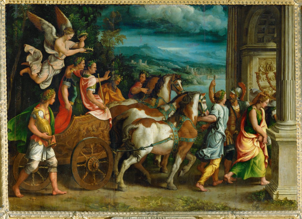 Triumf Tita a Vespasiána ... od Giulio Romano
