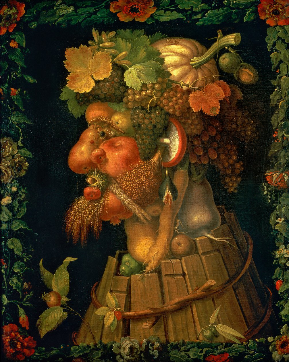 Podzim, ze série zobrazující čtyři roční období, kterou objednal císař Maxmilián II. (1527-76) 1573 od Giuseppe Arcimboldo