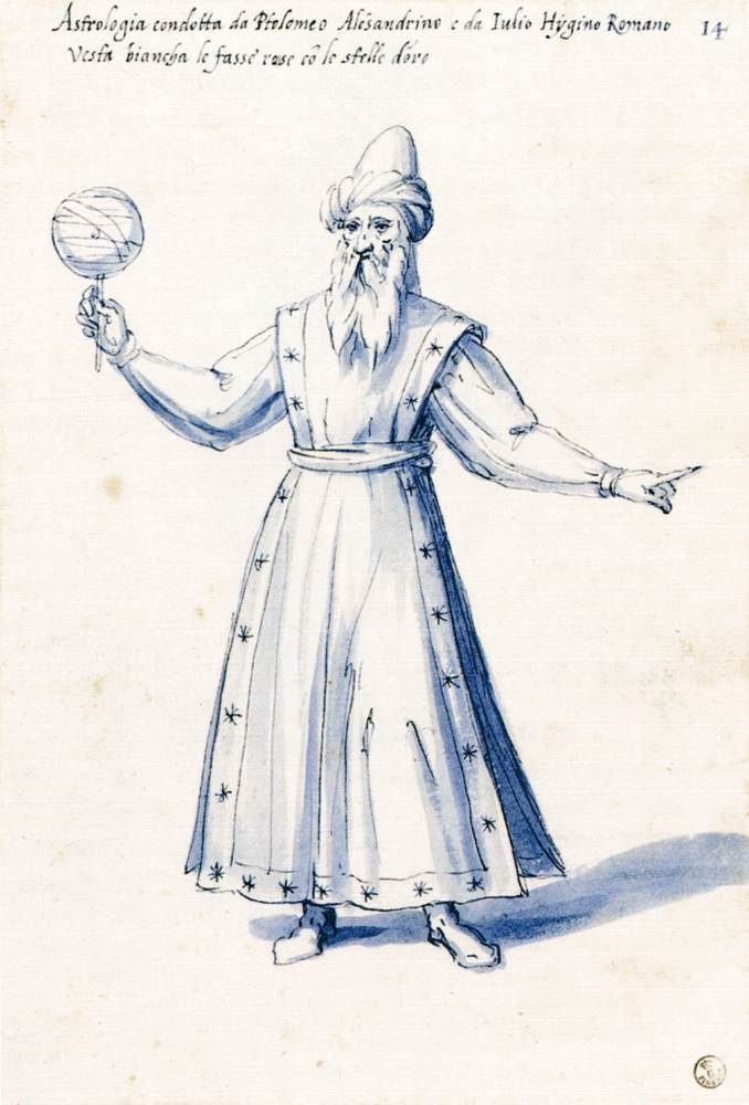 Kostým alegorické postavy Astrologie od Giuseppe Arcimboldo