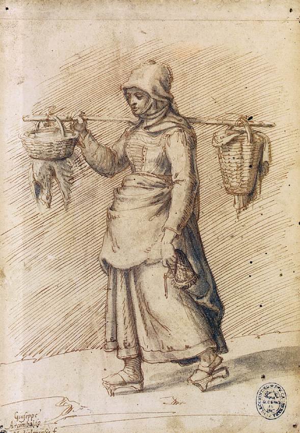 Farmářka jde na trh od Giuseppe Arcimboldo