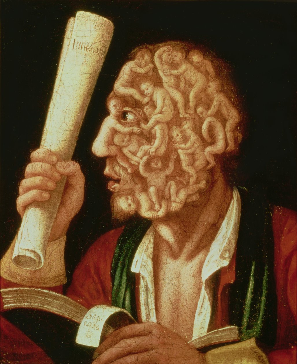 Adamův portrét (olej) od Giuseppe Arcimboldo