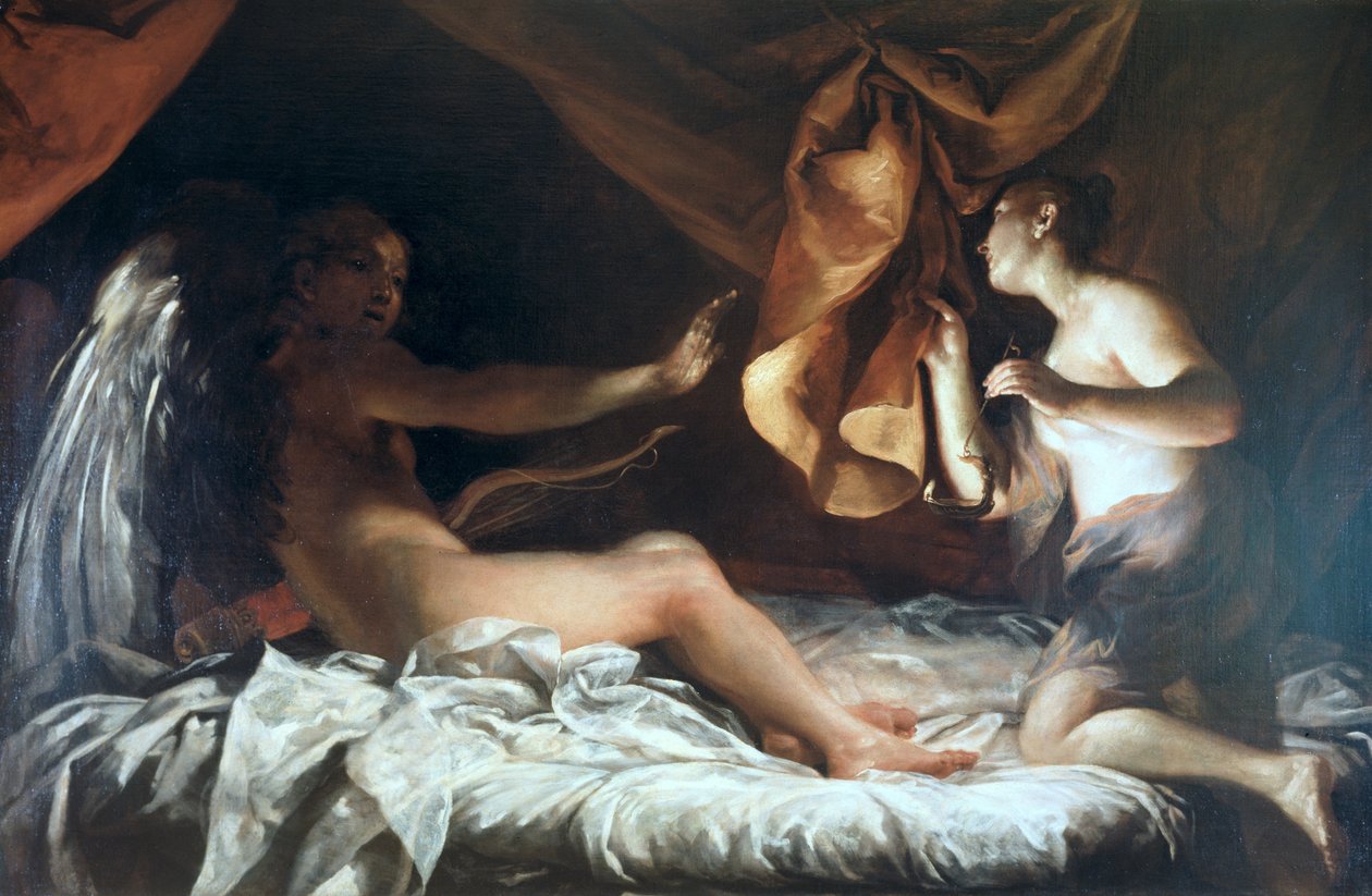 Psyche objevuje Amora, 1707-09 od Giuseppe Maria Crespi