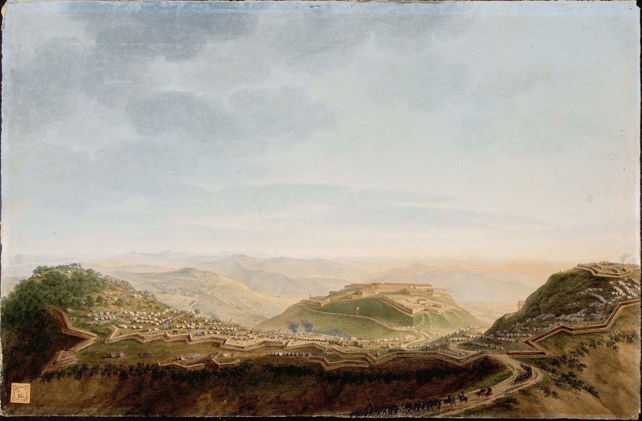Fort de la Ceva 16. dubna 1796 od Giuseppe Pietro Bagetti
