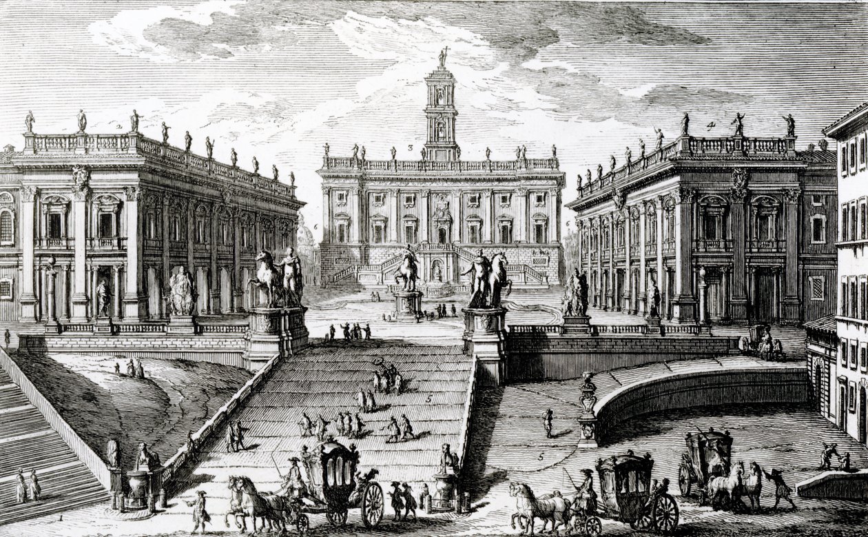 Náměstí Campidoglio od Giuseppe Vasi