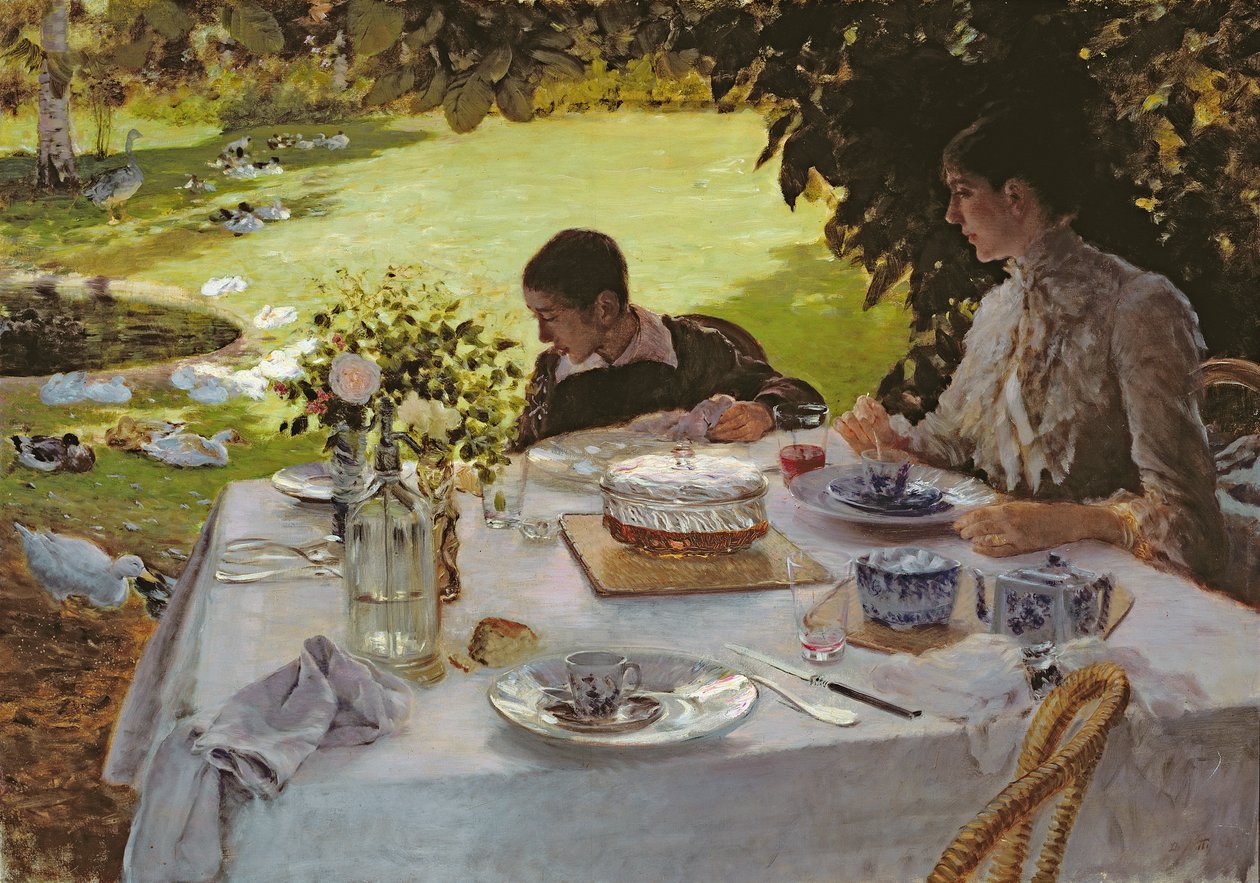Snídaně v zahradě, 1883 od Giuseppe de Nittis