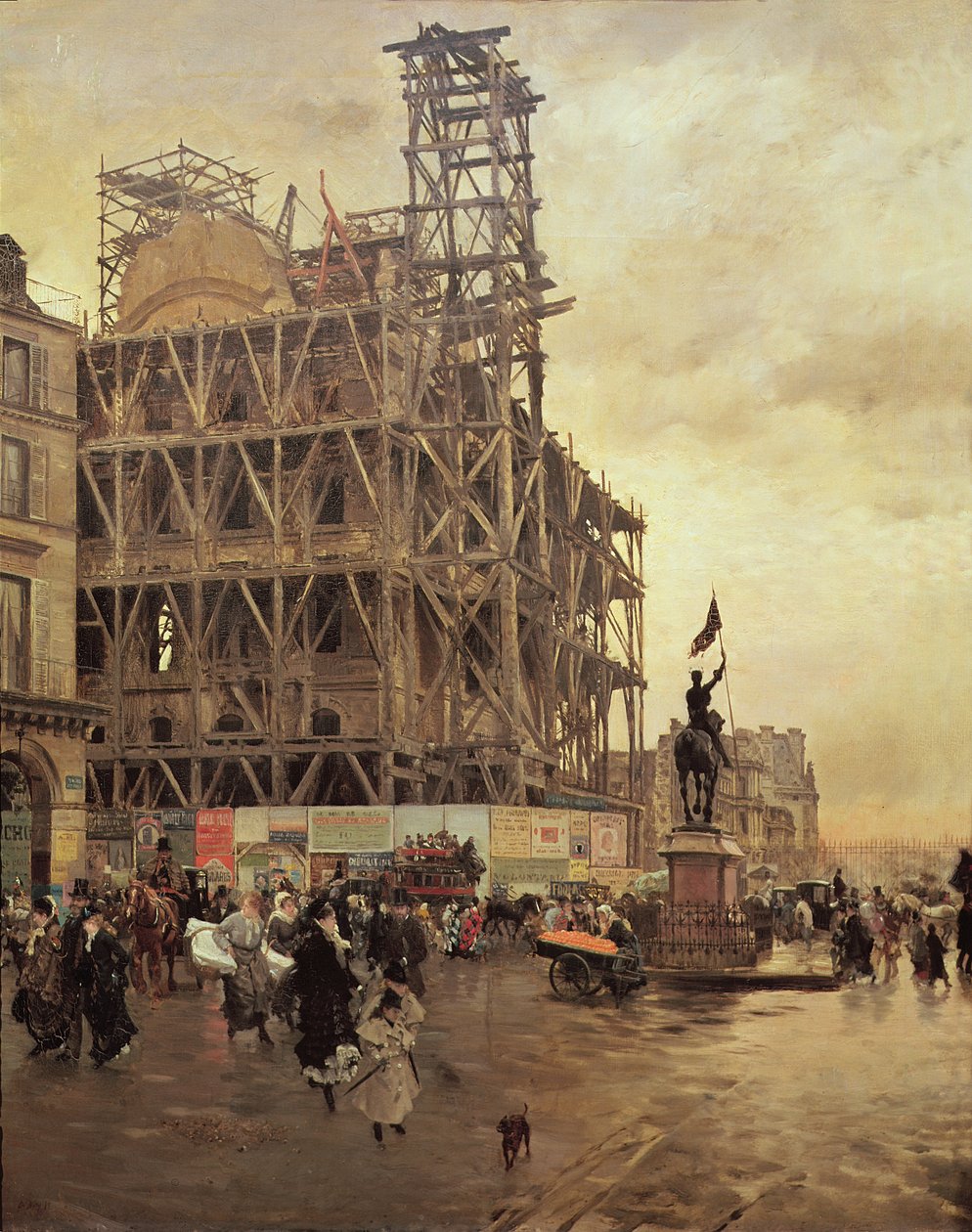 Place des Pyramides, Paříž, 1875 od Giuseppe de Nittis