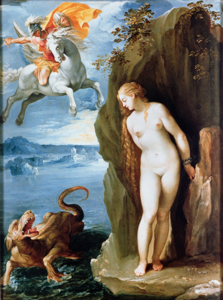 Perseus zachraňující Andromedu od Giuseppe Cesari