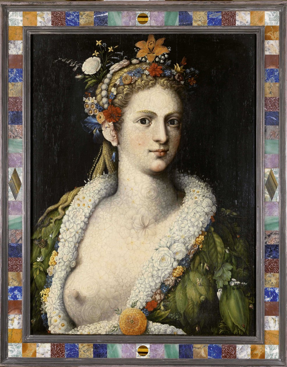 Flora the nevěstka, asi 1590 od Giuseppe Arcimboldo
