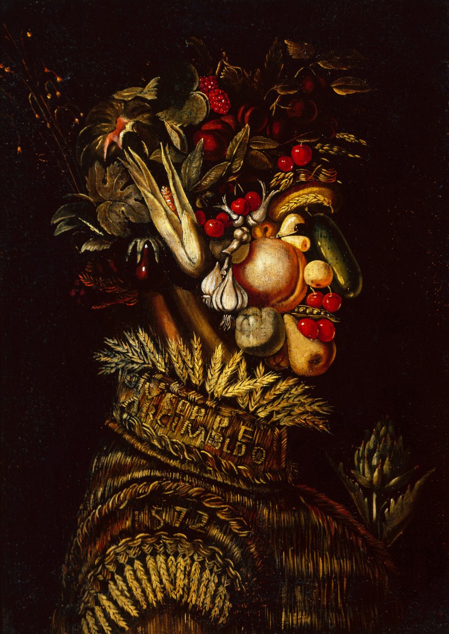 Léto (olej na plátně) od Giuseppe Arcimboldo