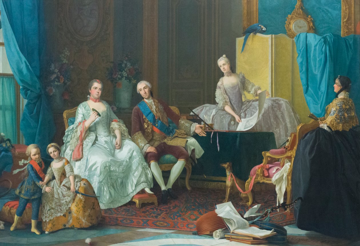 Rodina dona Filippa de Bourbon od Giuseppe Baldrighi