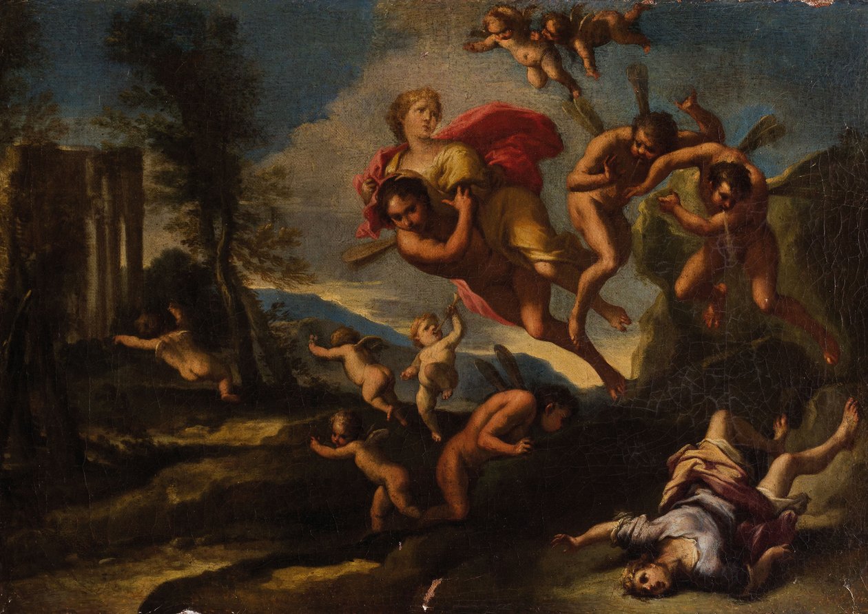 Boreové unášejí orithii. od Giuseppe Bartolomeo Chiari