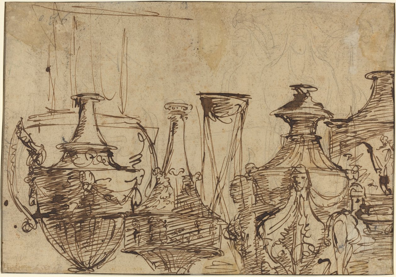 Designy váz [verso] od Giuseppe Cades