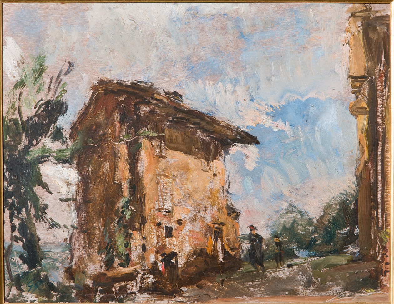 Statek (olej na překližce) od Giuseppe Graziosi
