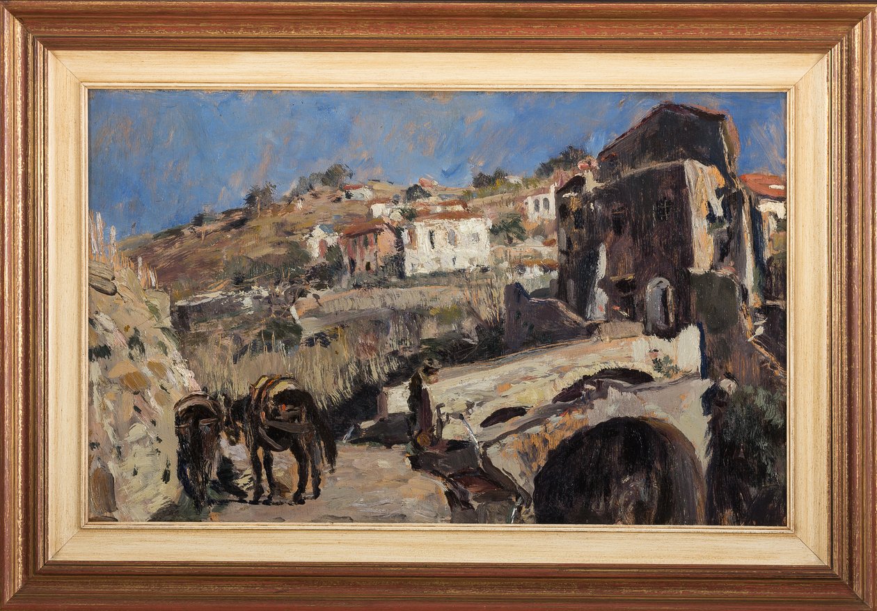 Krajina (olej na panelu) od Giuseppe Graziosi
