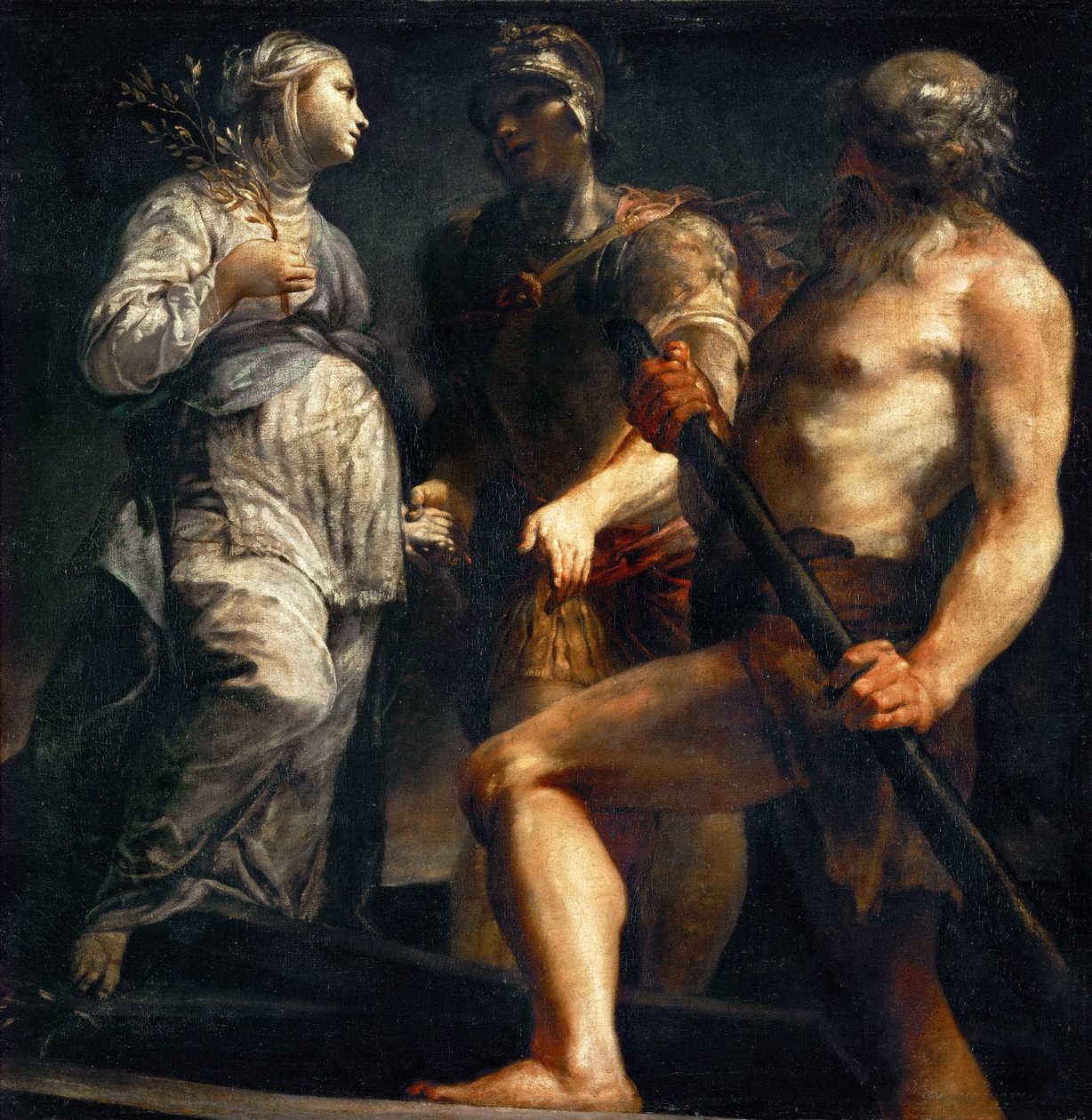 Aeneas, Sibyla a Charon, ca. 1695 od Giuseppe Maria Crespi