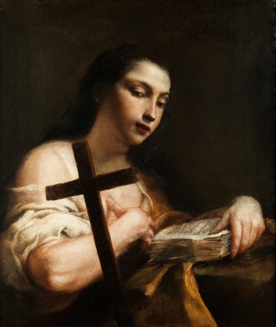 Svatá Marie Magdaléna jako svatá Rosalie od Giuseppe Maria Crespi