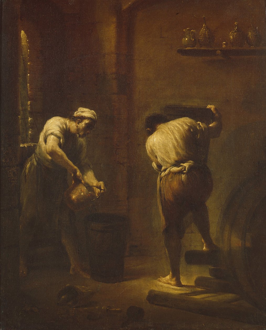 Scéna ve sklepě, cca 1710-1715. od Giuseppe Maria Crespi