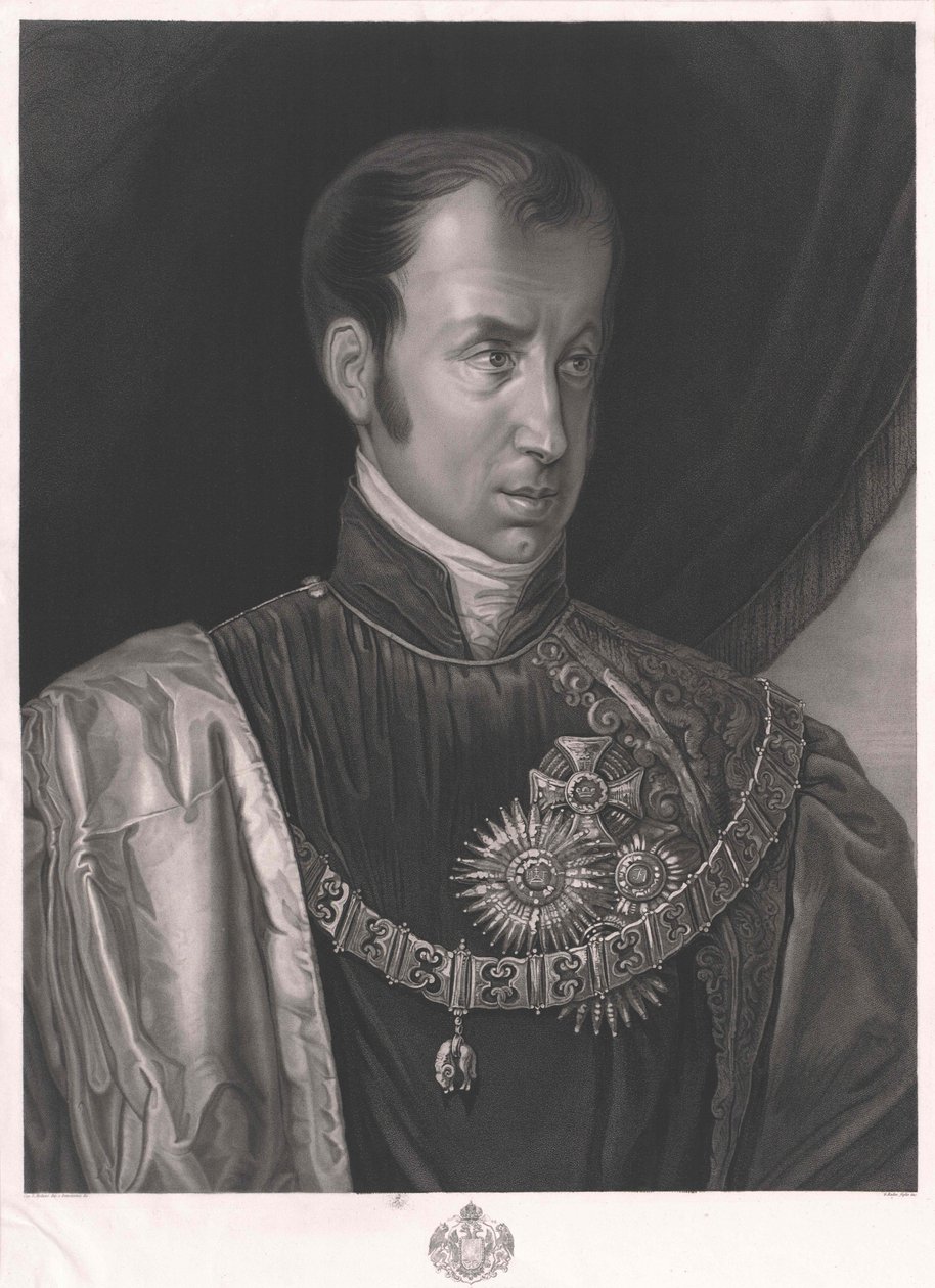 Rakouský císař Ferdinand I. (tisk) od Giuseppe Molteni