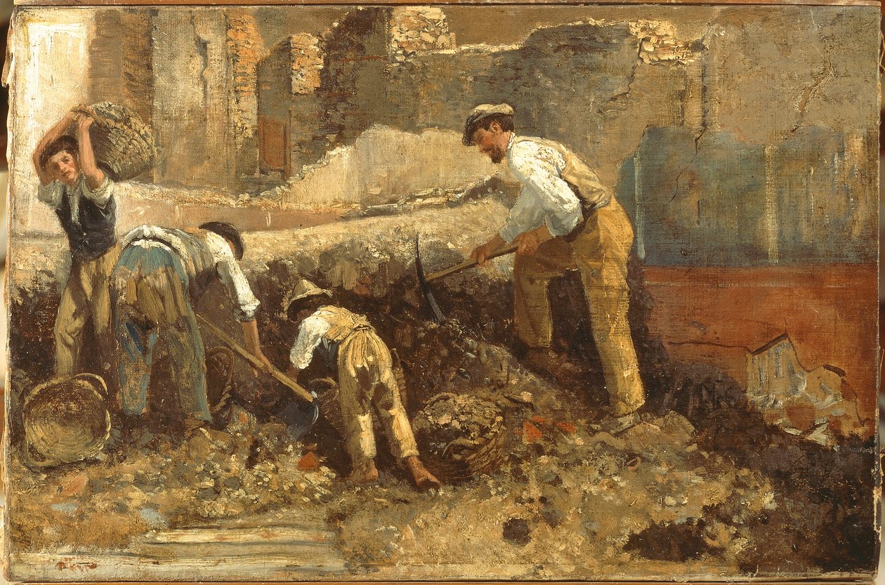 Vykopávky Ercolano od Giuseppe Palizzi
