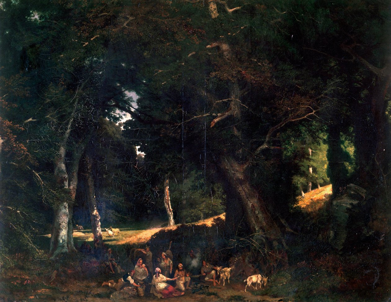 Les, maloval Giuseppe Palizzi od Giuseppe Palizzi