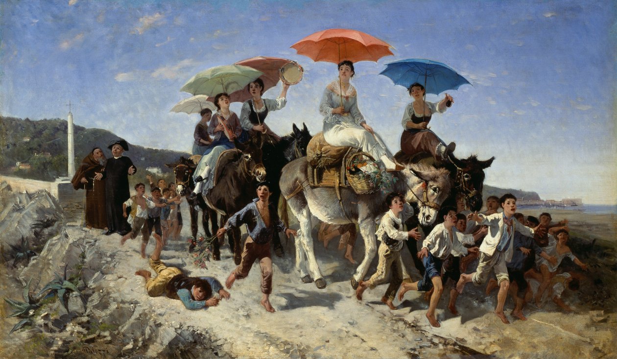 Svatební průvod (olej na plátně) od Giuseppe Palizzi