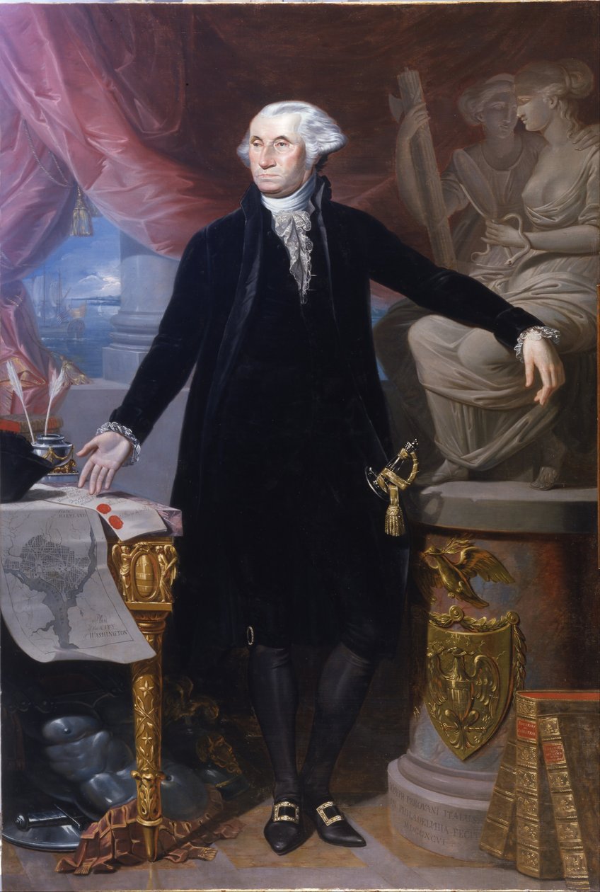Portrét George Washingtona. od Giuseppe Perovani