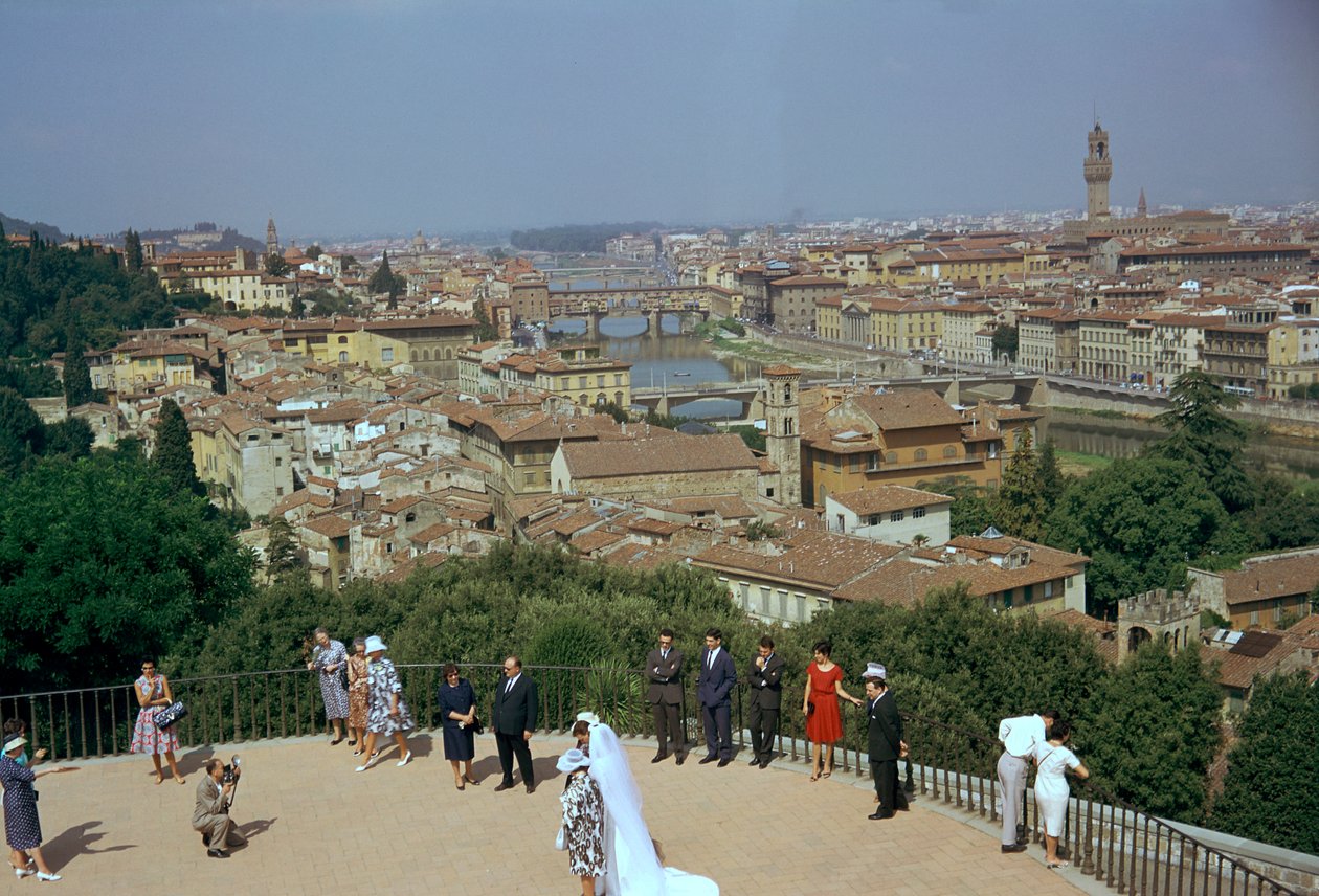Florencie z náměstí Piazza Michelangelo od Giuseppe Poggi
