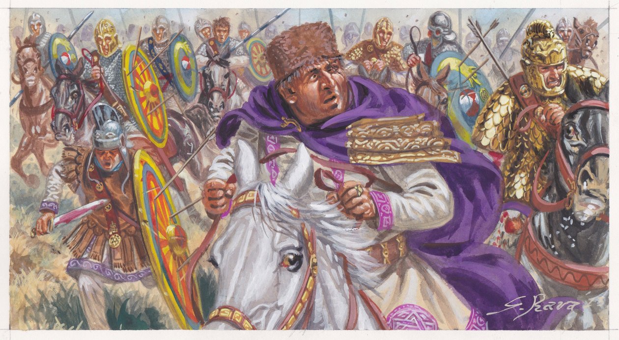 Bitva u Adrianopole (Gold Hadrianopolis) od Giuseppe Rava