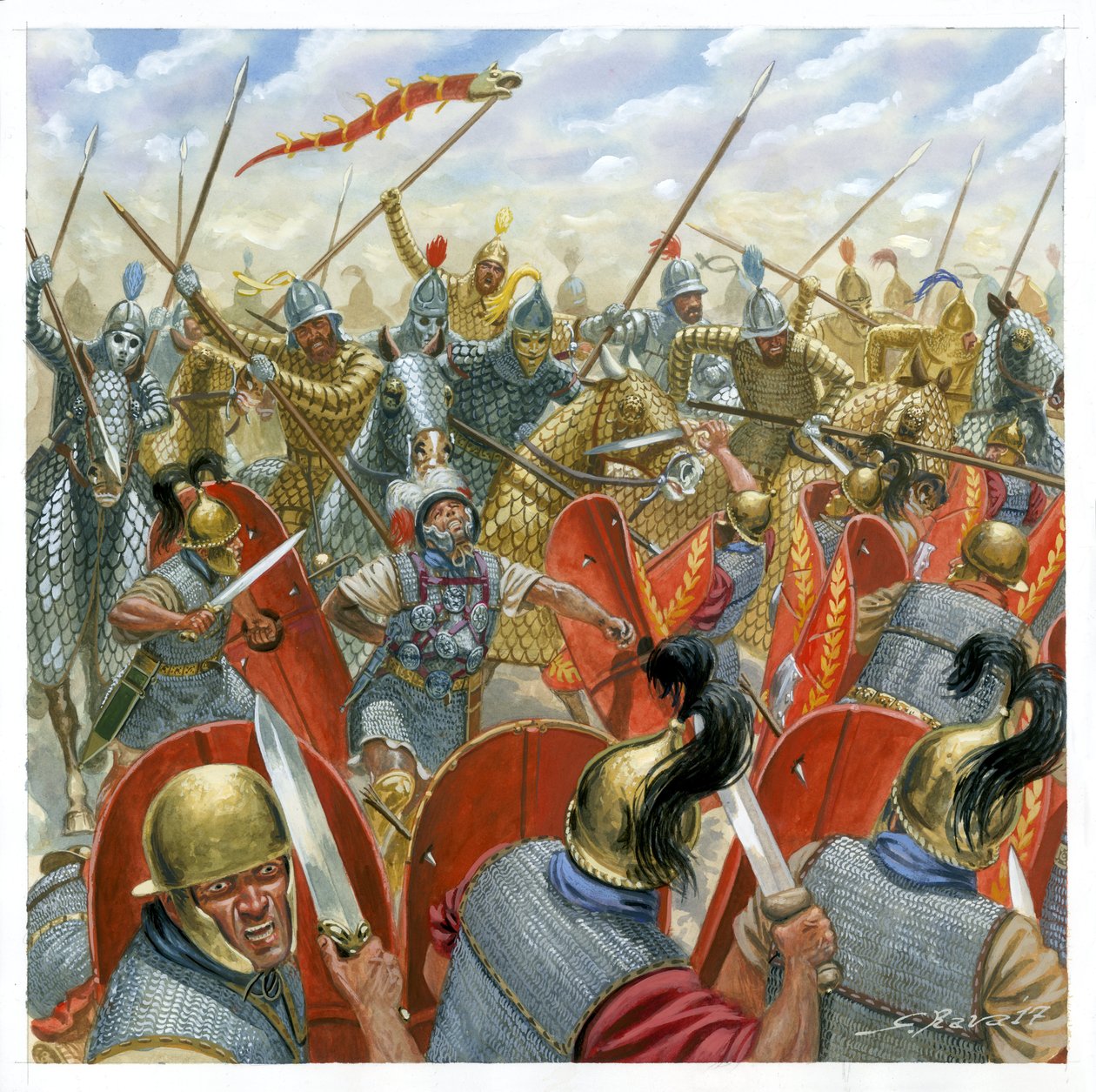 Bitva u Carrhae od Giuseppe Rava