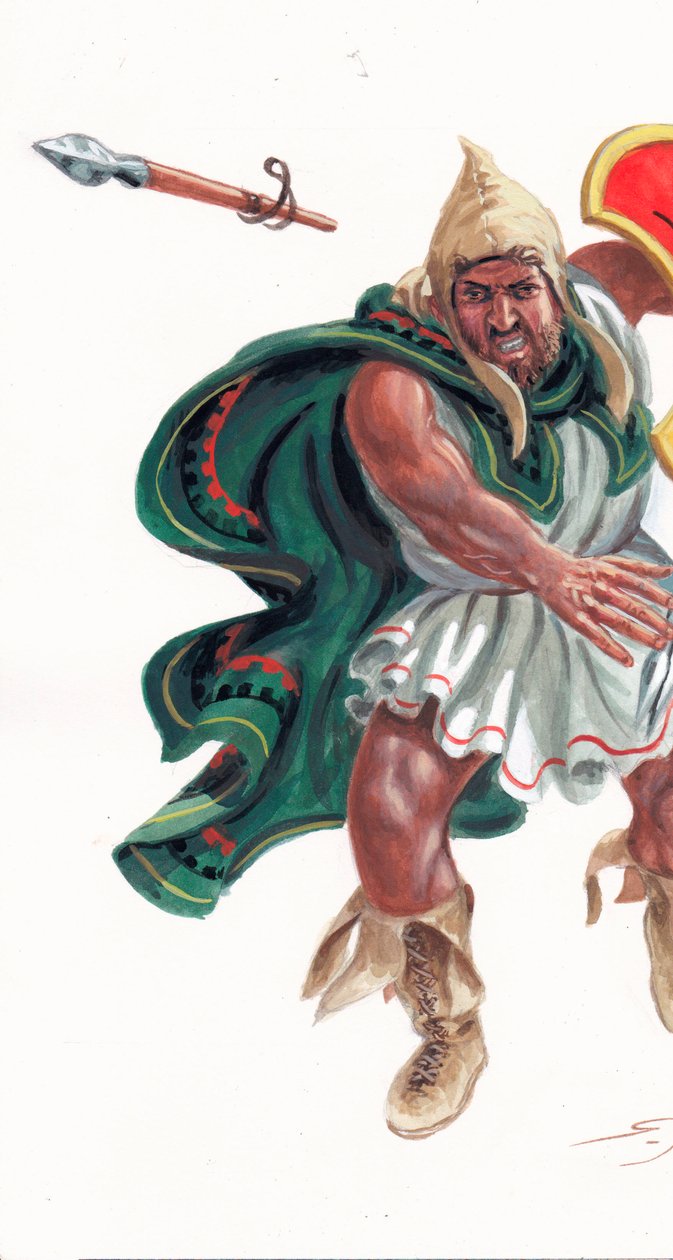 Thrácký peltast od Giuseppe Rava