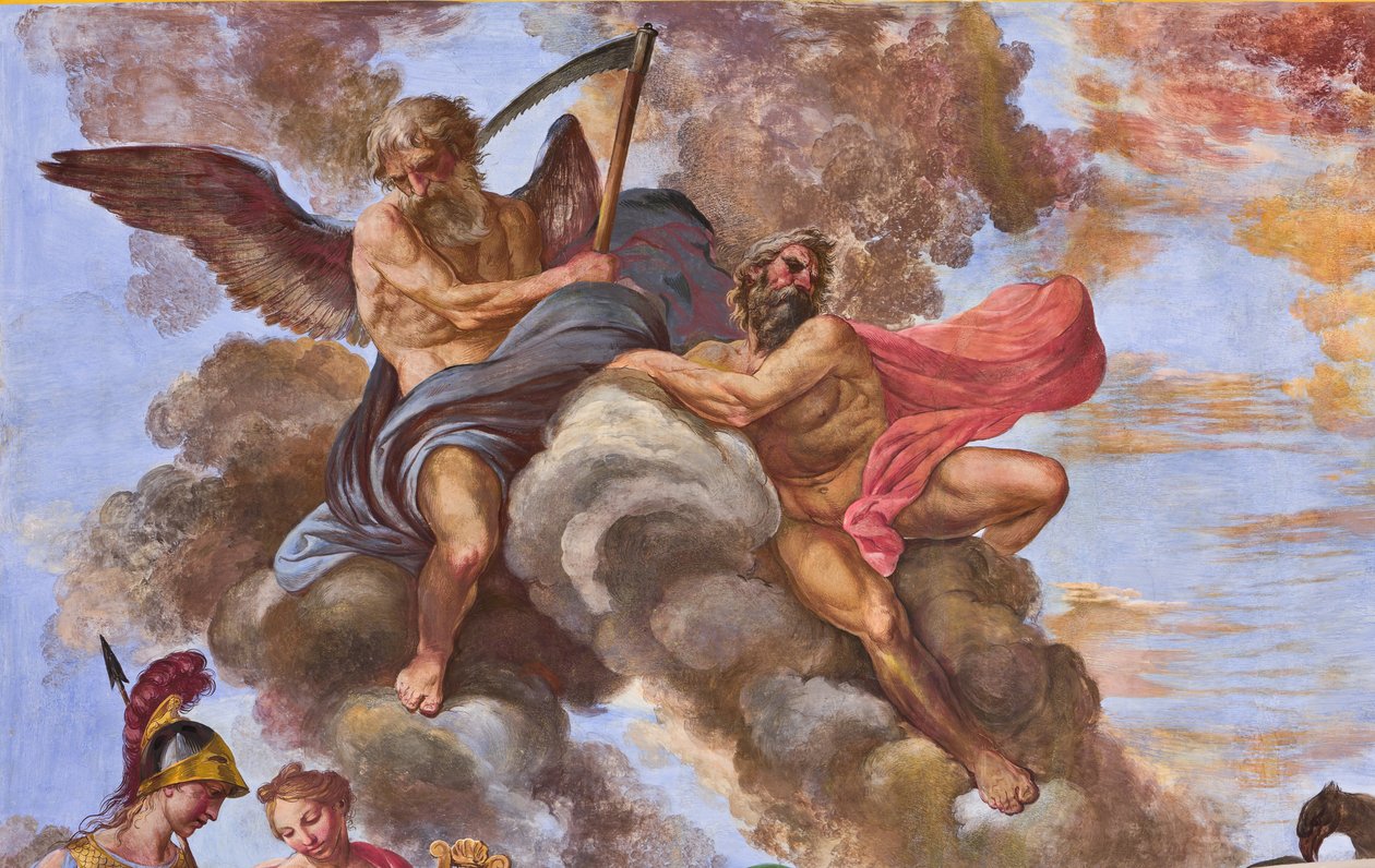 Detail Apoteózy Herkula od Giuseppe Velasco